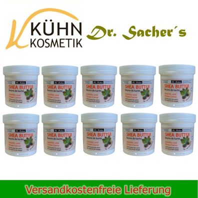 10 Dosen / Tiegel Shea Butter Creme 250ml von Dr. Sachers