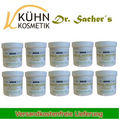 10 Dosen / Tiegel Ringelblumen Creme mit Sanddorn-Öl 250 ml von Dr. Sachers