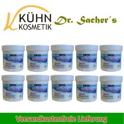 10 Dosen / Tiegel Totes Meersalz Creme 250ml von Dr. Sachers