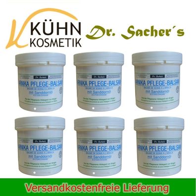 6 Dosen / Tiegel Arnika Pflegebalsam mit Sanddornöl 250ml von Dr. Schers