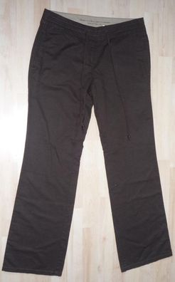 s. Oliver Flare Damen Hose Gr.38 L32 Leinen / Baumwolle braun NEU