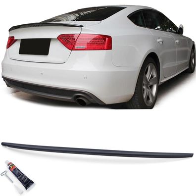 Sport Heckspoiler Lippe Schwarz Matt mit ABE passt für Audi A5 8T 8F 07-16