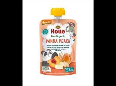 Holle 3x Panda Peach - Pfirsich, Aprikose & Banane mit Dinkel 100g