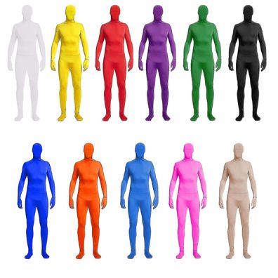 Erwachsene Morph Kostüm Herren Damen Spandex Body Suit Haut Overall