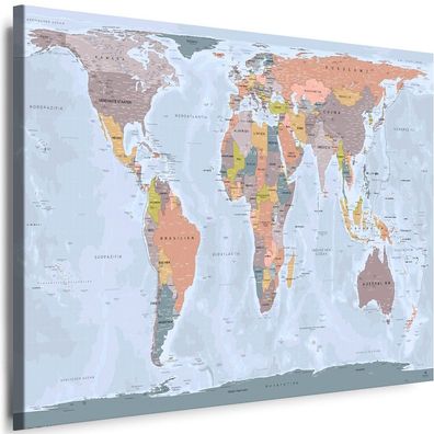 Wandbilder Weltkarte Maps Leinwandbilder XXL Top