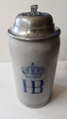 Antik Bierkrug Kgl. Hofbräuhaus 1 Liter Merkelbach & Wick vor 1921 guter Zustand