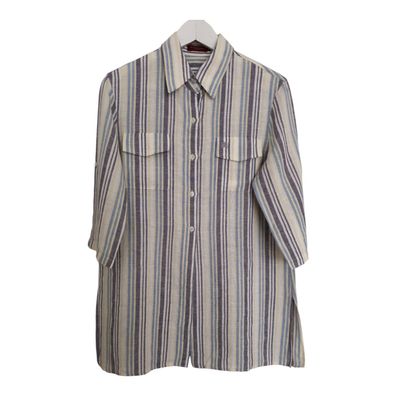 Burberry Leinenhemd Gestreift Vintage Damen Shirt S