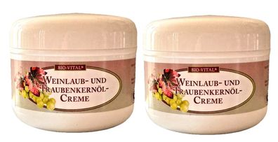 BIO-Vital Weinlaub und Traubenkernöl Creme 2 x 250ml
