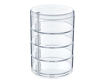 Michelino Transparenter Schmuck Organizer mit 4 Fächern