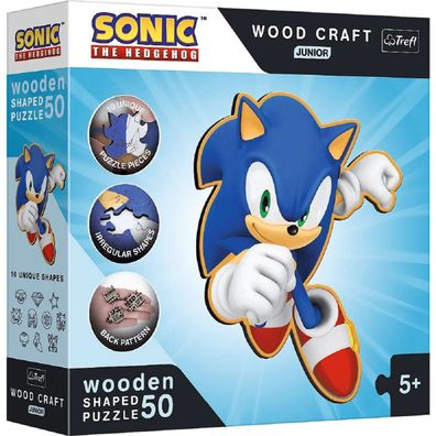 Sonic Junior Holzpuzzle 50-Teile Bunte Puzzle Erfahrung für Kinder