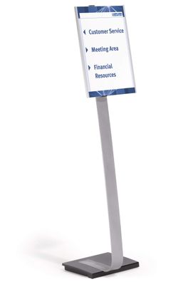 Durable Bodenständer INFO SIGN stand A3 aus Aluminium mit Infotafel