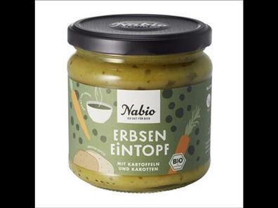 Nabio Nabio Eintopf im Glas Erbsen Eintopf mit Kartoffeln und Karotten 365g