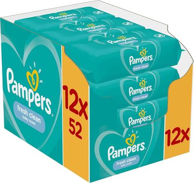 Pampers Fresh Clean Feuchttécher Sensitiv Milder Duft 12er Pack 624 Feuchttécher