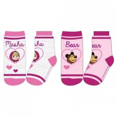 Masha und der Bär Socken - Größe: 31/34 Farbe: grau