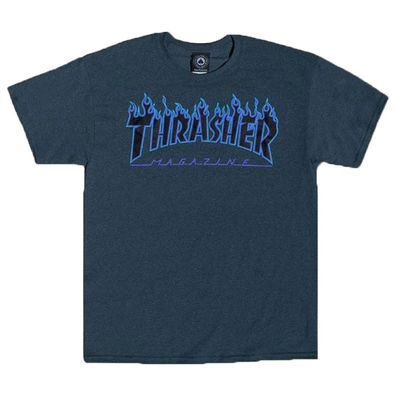 Thrasher T-Shirt Thrasher Flame dark heather - Größe: M