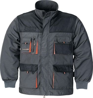Herrenjacke Gr.52 dunkelgrau/schwarz/orange