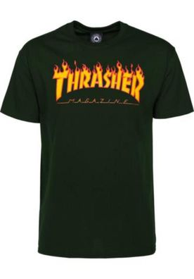 Thrasher T-Shirt Flame forestgreen - Größe: L