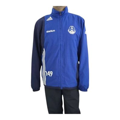 Adidas Herren Trainingsjacke Vintage Sportjacke Tracksuit Sport Blau Weiß XL