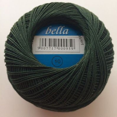 Häkelgarn BELLA 10 100%Bw. 50g Farbe 129 (grün)