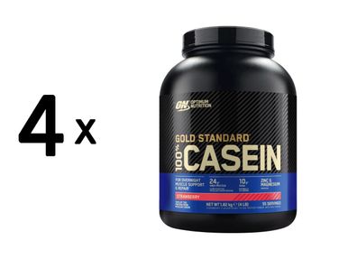 4 x Optimum Nutrition 100% Casein Gold Standard (1818g) Strawberry Delight