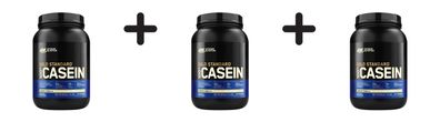 3 x Optimum Nutrition 100% Casein Gold Standard (908g) Creamy Vanilla