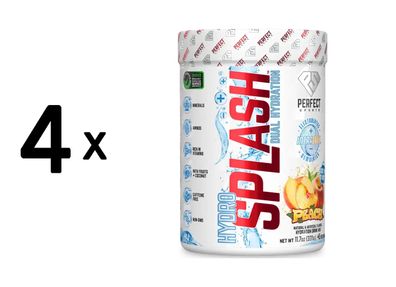 4 x Perfect Sports Hydro Splash Dual Hydration (45 Serv) Peach