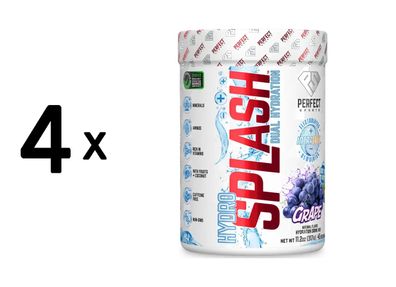 4 x Perfect Sports Hydro Splash Dual Hydration (45 Serv) Grape