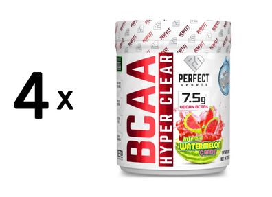 4 x Perfect Sports BCAA Hyper Clear (310g) Intense Watermelon