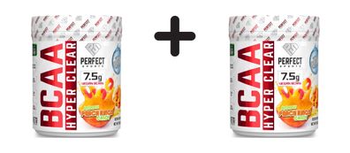 2 x Perfect Sports BCAA Hyper Clear (310g) Intense Peach Rings