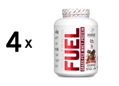 4 x Perfect Sports Ultra Fuel Grass-Fed Whey Protein (4lbs) Triple Chocolate