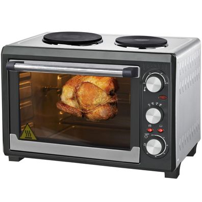 26 l Minibackofen 2 Kochplatten Etass | Kleinküche | Miniofen | Pizzaofen
