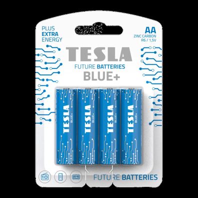 Zink-Kohle Batterie R6 (AA) BLAU+ [4x120] 4 Stück