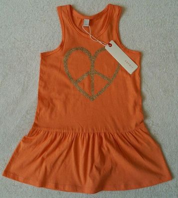 ESPRIT Mädchen Kleid Baumwollkleid Jersey Gr.92/98 rosa orange 19,99 € NEU