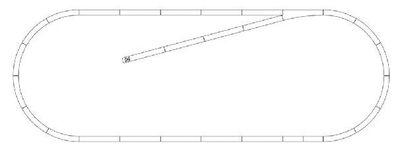 Roco 51318.2 ROCO LINE-Gleisset mit Bettung 31-teilig Spur H0