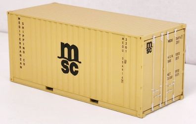 Kiss MBS 1C03 Container 20 ft MSC gelb Spur 1