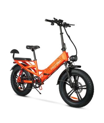 Faltbares E-Mountainbike mit Gepäckträger für Trails Fat E-Bike 45 km/h 750W 48V 20Ah