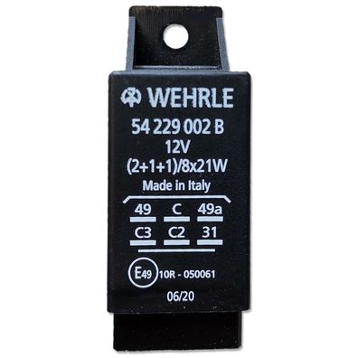 Blinkgeber WEHRLE 54229002B | 6-polig | 12V | 8x21W (2 + 1 + 1)