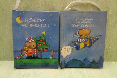2x Steinbeck Fröhliche Weihnachten Mit Volldampf ins nächste Jahrtausend mini-Buch
