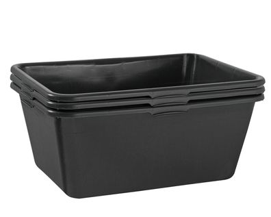 3x Mörtelkasten 90 Liter schwarz