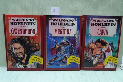 3x Wolfgang Hohlbein Tosa 1998 Fantasy Das Herz des Waldes Cavin Megidda Gwenderon