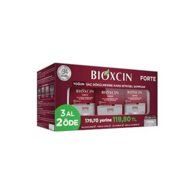 Bioxcin Forte 3x 300 ml Shampoo 3 für 2 kurzfristiges Angebot gegen Haarausfall