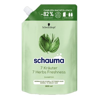 Schauma Frische Shampoo mit Sieben Kräutern Nachfüllpack 800ml