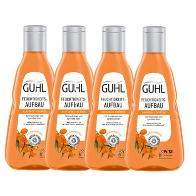 Guhl Feuchtigkeitsaufbau Shampoo für trockenes Haar 250ml 4er Pack