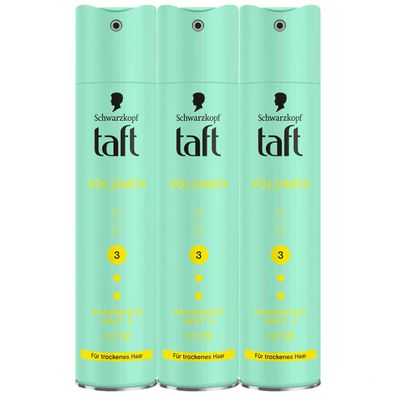 Drei Wetter Taft Volumenhaarspray mit starkem Halt 3 250ml 3er Pack
