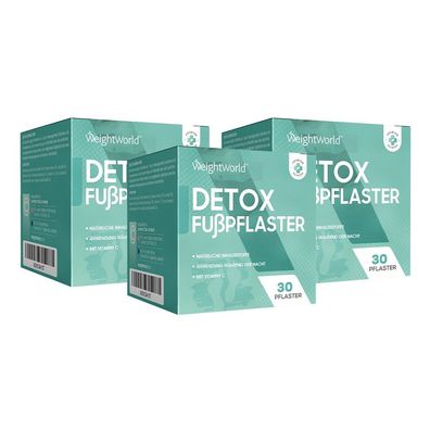 Detox Fußpflaster - Natürliche Fußpflege, 30 Entgiftungspflast - 3Pack