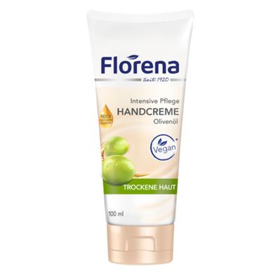 Florena Intensive Pflege Handcreme Olivenöl für trockene Hände 100ml