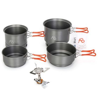 NEU AB Koch Set Star X1 & Gaskocher für Camping Outdoor Survival Bushcrafting