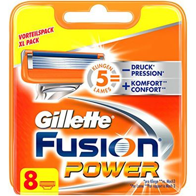 Gillette Fusion Power Rasierklingen, 8 Stück