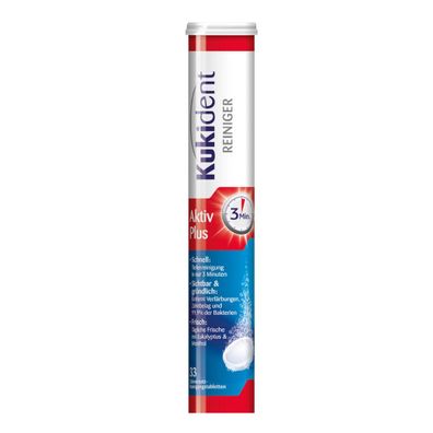 Kukident Reiniger Aktiv Plus Zahnersatz Reinigungstabletten 3er Pack