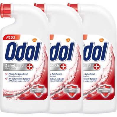 Odol med 3 Zahnfleisch und Mundwasser ohne Alkohol 125ml 3er Pack